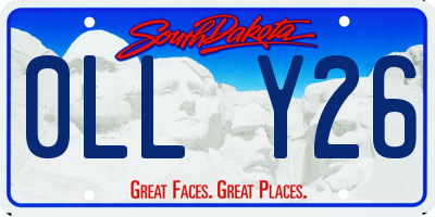 SD license plate 0LLY26