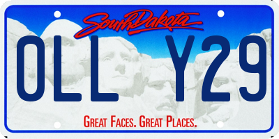 SD license plate 0LLY29