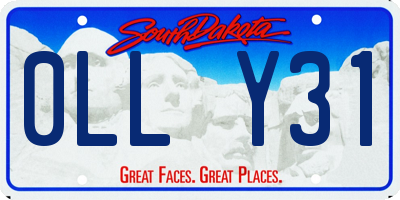 SD license plate 0LLY31