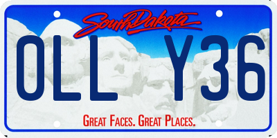SD license plate 0LLY36