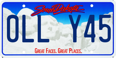 SD license plate 0LLY45