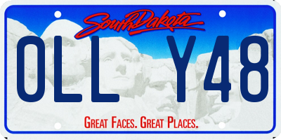 SD license plate 0LLY48