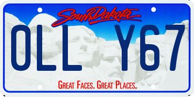 SD license plate 0LLY67