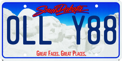 SD license plate 0LLY88