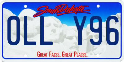 SD license plate 0LLY96