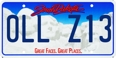 SD license plate 0LLZ13