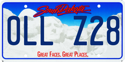 SD license plate 0LLZ28