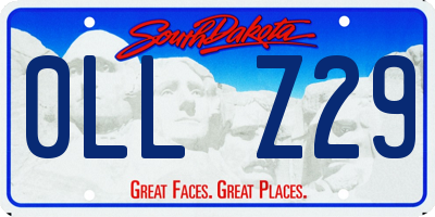 SD license plate 0LLZ29