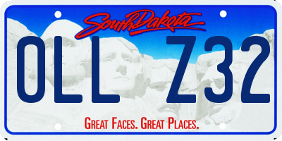 SD license plate 0LLZ32