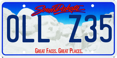 SD license plate 0LLZ35