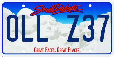 SD license plate 0LLZ37