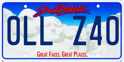 SD license plate 0LLZ40