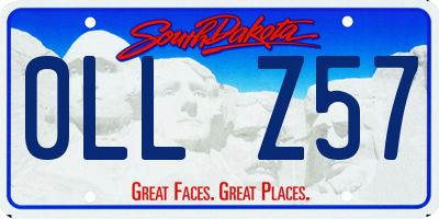 SD license plate 0LLZ57