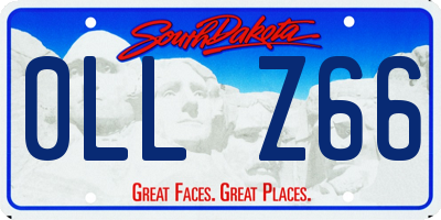 SD license plate 0LLZ66