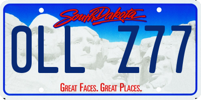 SD license plate 0LLZ77