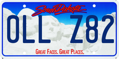 SD license plate 0LLZ82