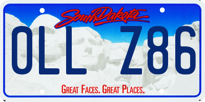 SD license plate 0LLZ86