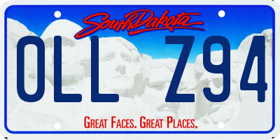 SD license plate 0LLZ94