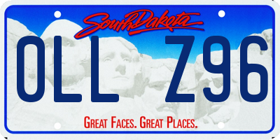 SD license plate 0LLZ96