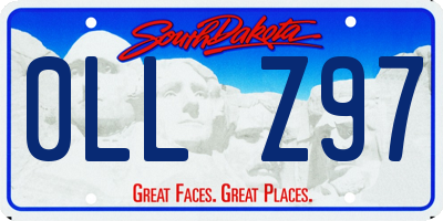 SD license plate 0LLZ97