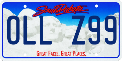 SD license plate 0LLZ99