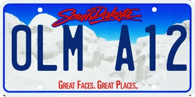 SD license plate 0LMA12