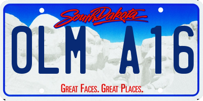 SD license plate 0LMA16