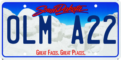 SD license plate 0LMA22