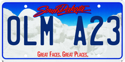 SD license plate 0LMA23