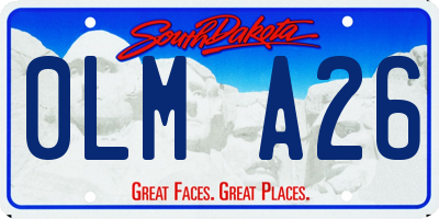 SD license plate 0LMA26