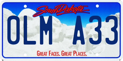 SD license plate 0LMA33