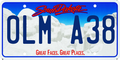 SD license plate 0LMA38