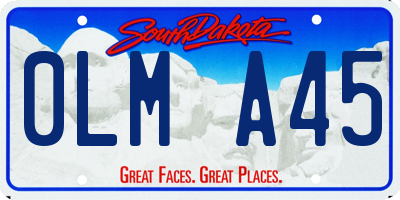 SD license plate 0LMA45