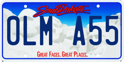 SD license plate 0LMA55