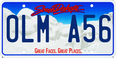 SD license plate 0LMA56