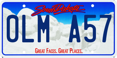 SD license plate 0LMA57
