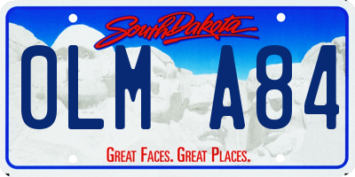 SD license plate 0LMA84