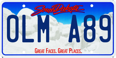 SD license plate 0LMA89