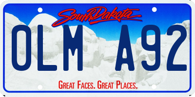 SD license plate 0LMA92