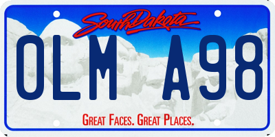 SD license plate 0LMA98