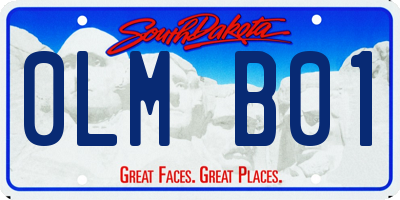 SD license plate 0LMB01