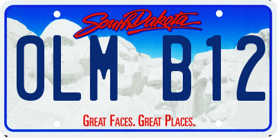 SD license plate 0LMB12
