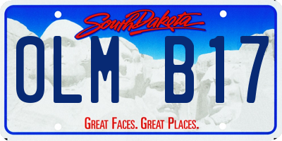 SD license plate 0LMB17