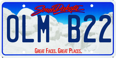 SD license plate 0LMB22