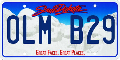 SD license plate 0LMB29