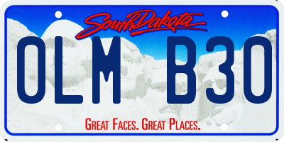 SD license plate 0LMB30