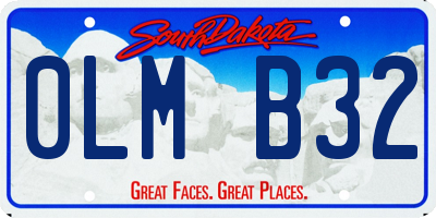 SD license plate 0LMB32