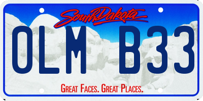 SD license plate 0LMB33