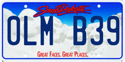 SD license plate 0LMB39