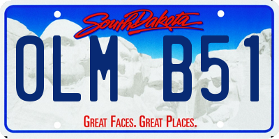 SD license plate 0LMB51